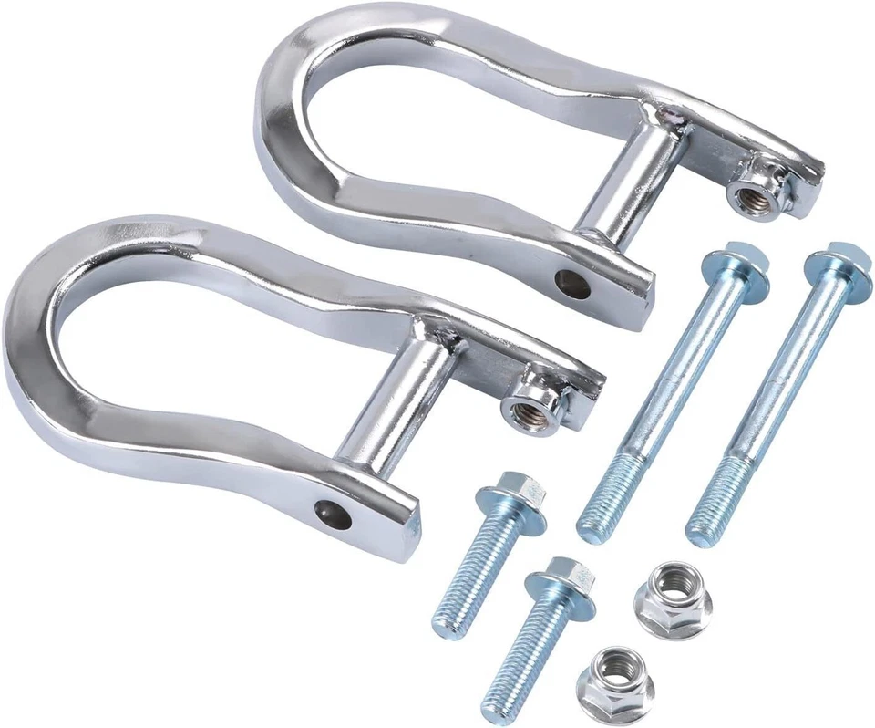 1Set Chrome Tow Hooks 84072462 for Chevrolet GMC Silverado Sierra 1500 2007-2019 - Imagem 3 de 4