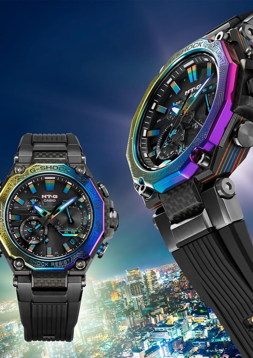 【新品未使用】G-SHOCK MTG-B2000YR-1AJR CASIO G-SHOCK Night View Rainbow MTG-B2000YR-1AJR Men's Watch