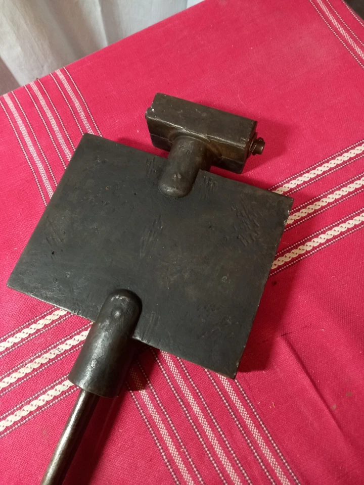 TRES rare ancien gaufrier fer a gaufre d alsace gaufres gaufrette bricelet - Photo 2/4