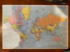 Vintage Puzzle United States Map Selchow Richter 517 Rand McNally 83 PCs 1982