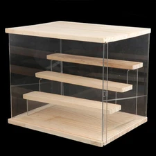 Clear Acrylic Display Case Countertop Box Organizer Stand Dustproof Showcase USA