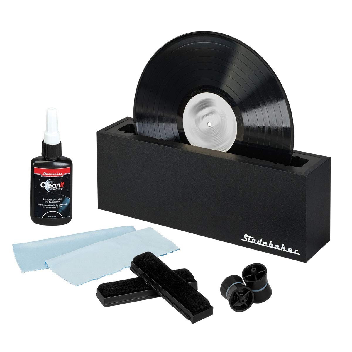 Vinyl Record Cleaning Machine Complete Album Spin Cleaner Kit Liquid Brushes NEW