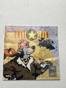 1991 TurboGrafx 16 Disney's Tale Spin w/ case,card,manual UNTESTED!!