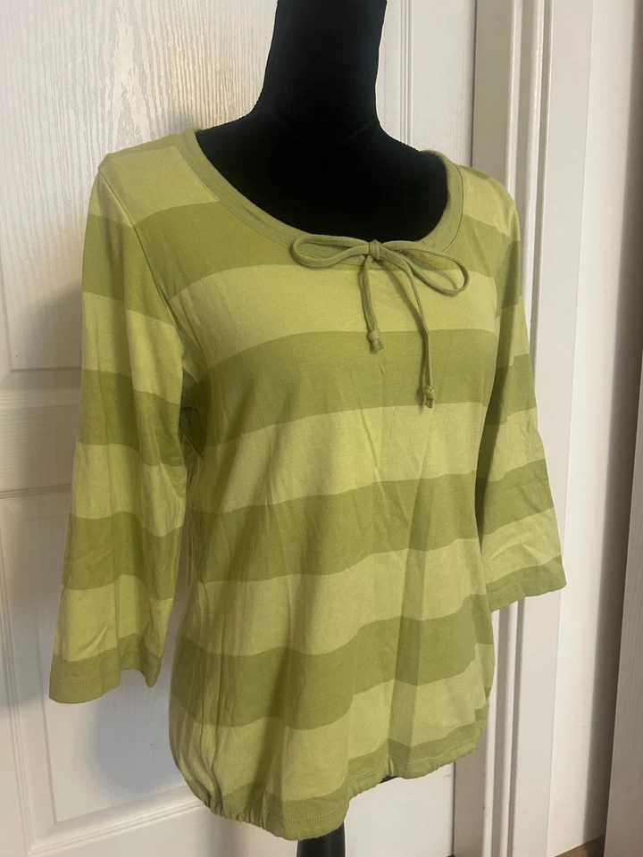 Camisa Marimekko Rayas Verde Talla L Algodón Mika Pirainen Foto 2 de 4