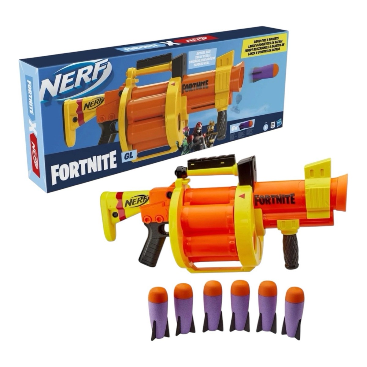 NERF FORTNITE GL グレネードランチャー型ブラスター 2 Pack Nerf Fortnite GL Rocket Launcher Blaster w/ 12 Rockets