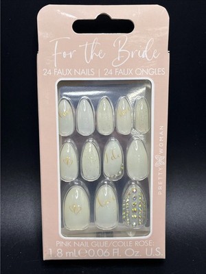 24 Faux Nails: For The Bride Pink Nail Glue/Colle Rose (1.8 mL) - Pretty Woman