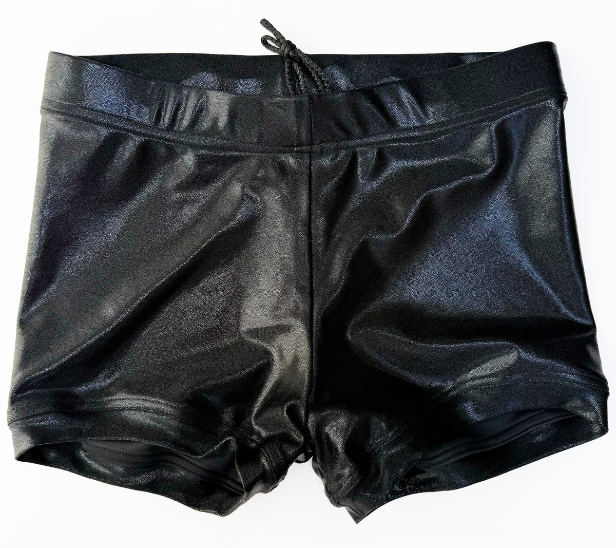 Pro Grade Wrestling Solid Black Wrestling biker shorts trunks