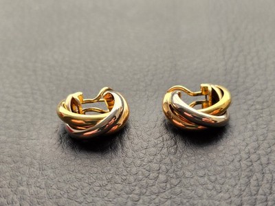 Cartier Trinity Ohrringe 18 Karat Gelb Weiß Rotgold