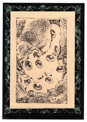 Many Eyes Etching Card From 2021 Halloween Edition Kickstarter #44/100. RRParks