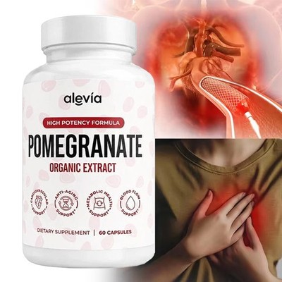 Alevia Pomegranate Capsules 60ct Organic Extract Antioxidant US