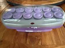 Conair Ion Shine 12 Jumbo Hot Rollers CHV14IX Purple Velvet Flocked Clips WORKS