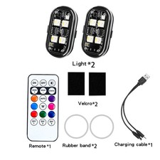 RGB Led Car Strobe Lights Motorcycle LED Flash Position Wireless Light Aircraft