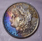 1890-S Morgan Silver Dollar, Toning