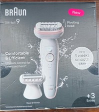 Brand NewBraun Silk-épil 9 360 Flex Epilator SES9-030 3D Professional + 3 Extras