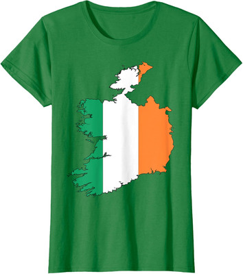 Proud Irish Patriots Ireland Natl Day Ireland Map Ladies' Crewneck T-Shirt