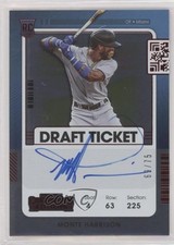 2021 Panini Contenders Rookie Draft Ticket Red 69/75 Monte Harrison Auto 0wp8