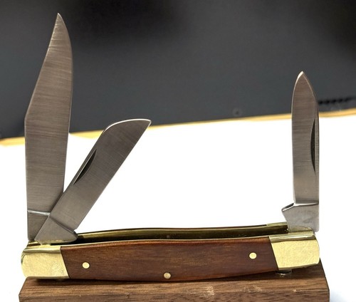 Vintage 1980’s Era KABAR 1109 Premium Stock Knife Carbon Steel Blades - Picture 2 of 8