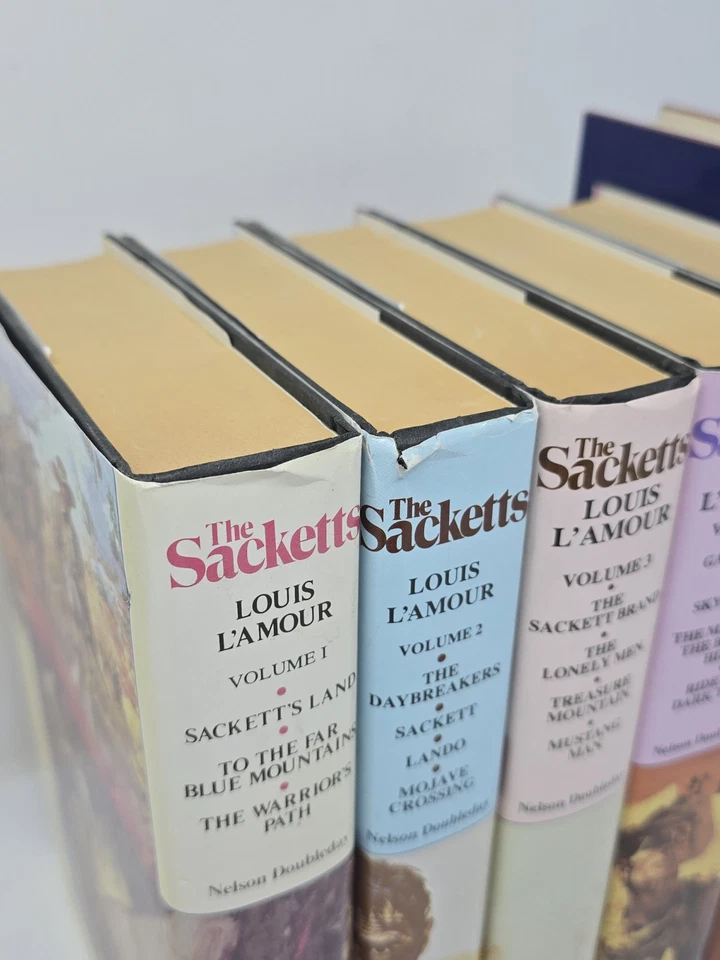 Louis L’Amour The Sacketts 5 Volume Hardback Set & The Sackett Companion Book - Image 2 of 4
