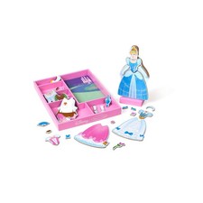 Melissa Doug Disney Cinderella Magnetic Dress-Up Wooden Doll Pretend Play Set