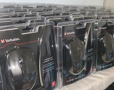 29 - Verbatim 98106 Corded Notebook Optical Mouse Wired USB BLACK Computer PC