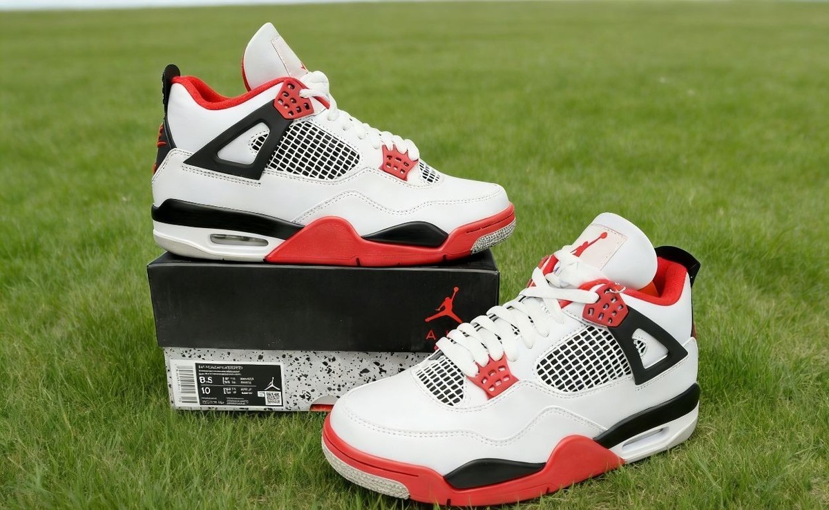 Size 10 - Jordan 4 Retro OG Mid Fire Red for sale online | eBay