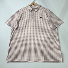 LACOSTE Regular Fit UV Protect Golf Polo Men's Size XXL Light Pink