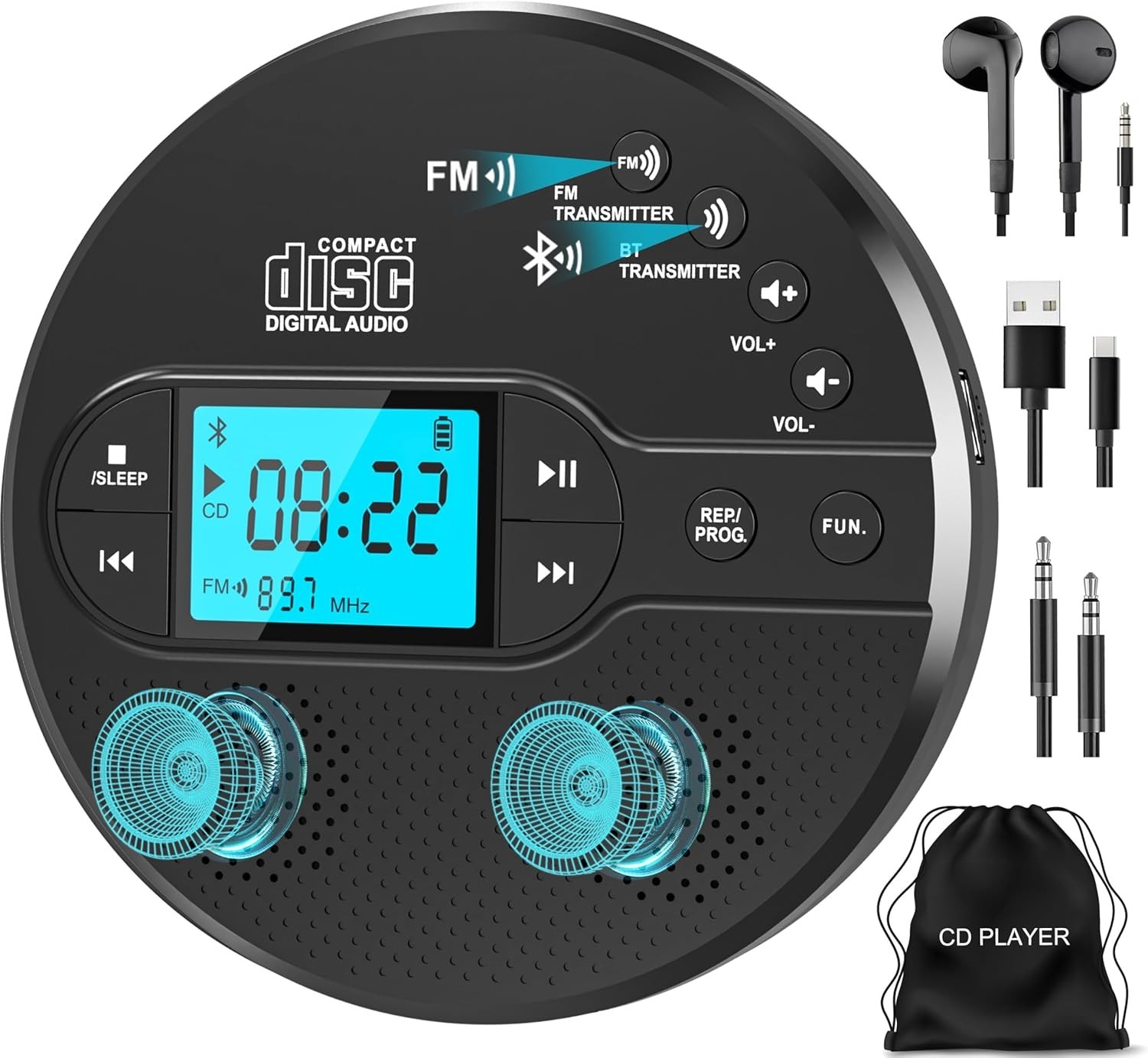 Cd/mp3 Player + Digital Am/fm Radio + With Lcd Di...