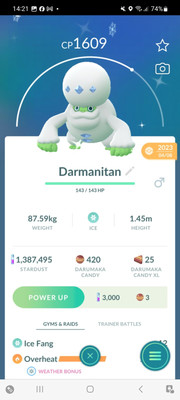 Pokemon Go Shiny Darmanitan 