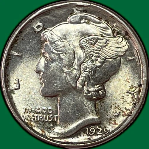 1929-D Mercury Dime Uncirculated UNC Coin #36644