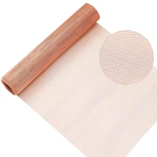Therwen 12 Inch x 10 ft Copper Mesh Screen 99.9% Pure 12 x 10 