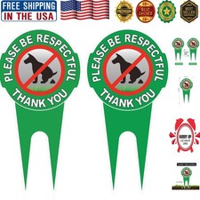 Elegant 2 Pack 12x6 Aluminum Dog Waste Signs for Respectful Pet Owners