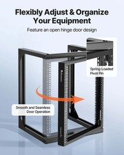 12U Wall Mount Server Rack, 150 lbs Max Load Capacity, Open Frame Network Rack w