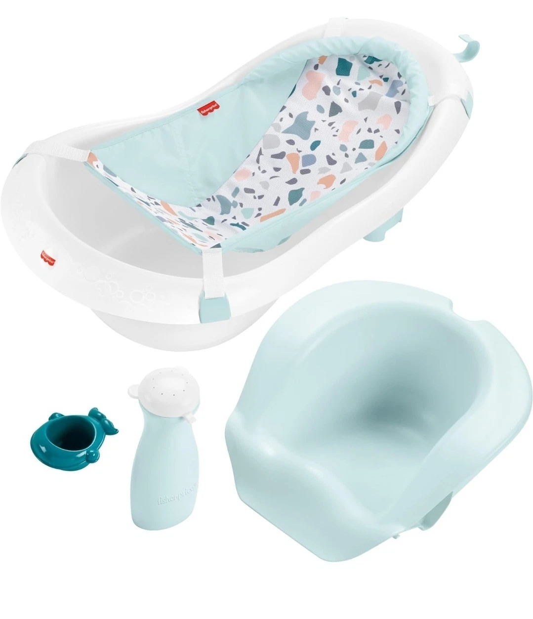 Fisher-Price Baby to Toddler Bath 4-in-1 Sling ‘n Seat Tub w/ Removable Support
Opens in a new windo