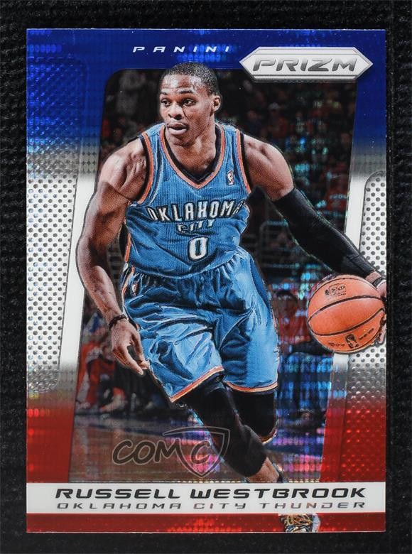 2013-14 Panini Prizm Blue White & Red Pulsar Prizm Russell Westbrook #30
