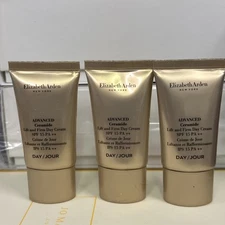 Lot Of 3, 0.5oz Elizabeth Arden Advanced Ceramide Lift And Firm Day Cream SPF15