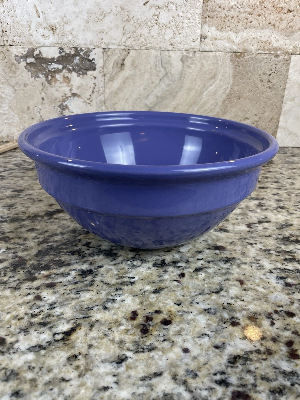 Emile Henry Mixing Bowl Purple 10.25” 3424 France Stoneware Ceramic Depose