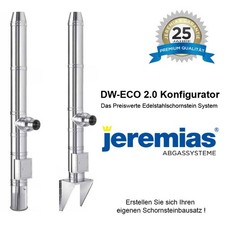 Jeremias DW-ECO 2.0 Edelstahlschornstein Konfigurator 130mm Kamin Esse Aussen