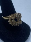 13k Gold Double Heart Spin Cz Size 6 1/2 Ring 5.4g — photo 2