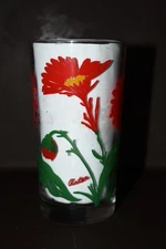 Boscul Vtg 1950's Peanut Butter Glass Red Aster
