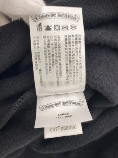 CHROME HEARTS CUORI CROMATI Felpa L Cotone Nero Solida