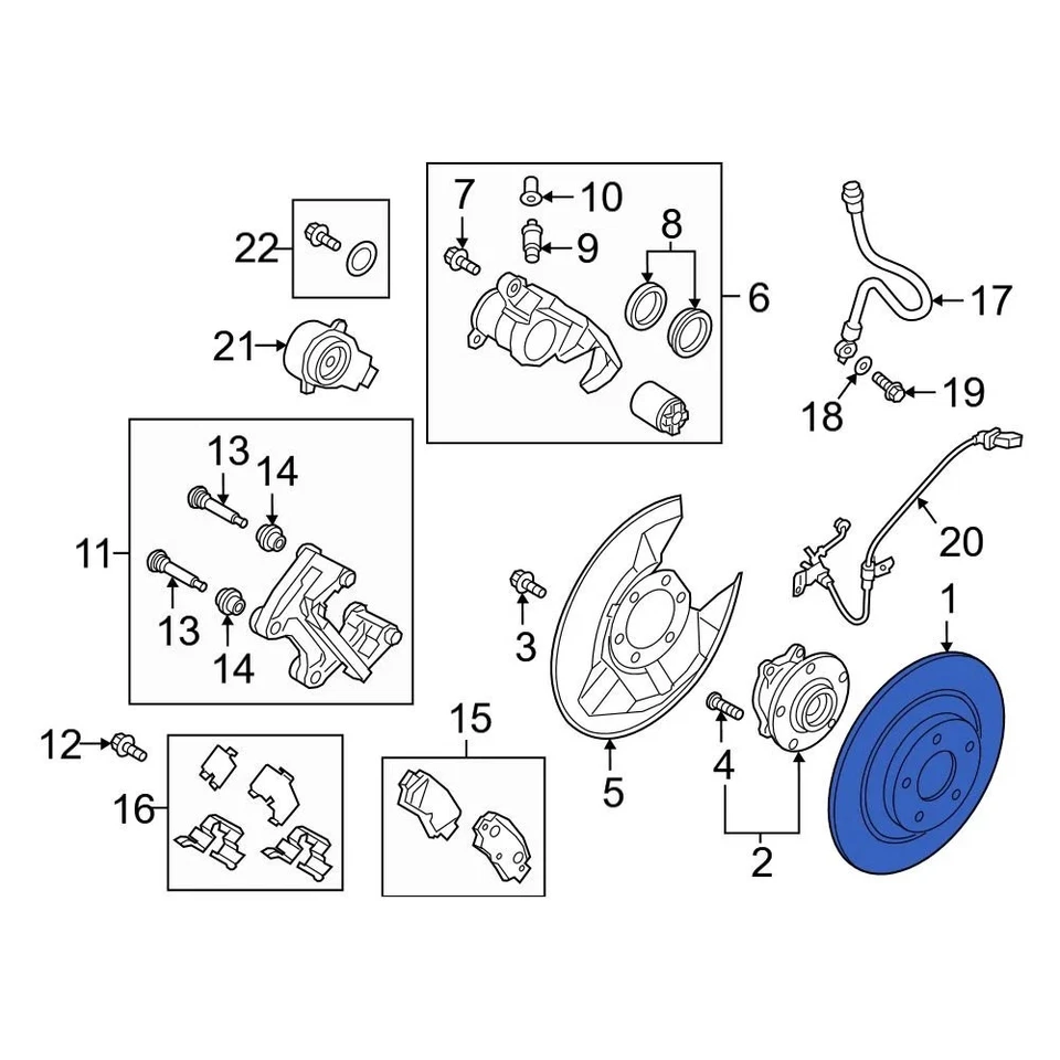 For Mazda CX-5 2013-2024 Mazda K01126251C Rear Disc Brake Rotor - Изображение 3 из 4