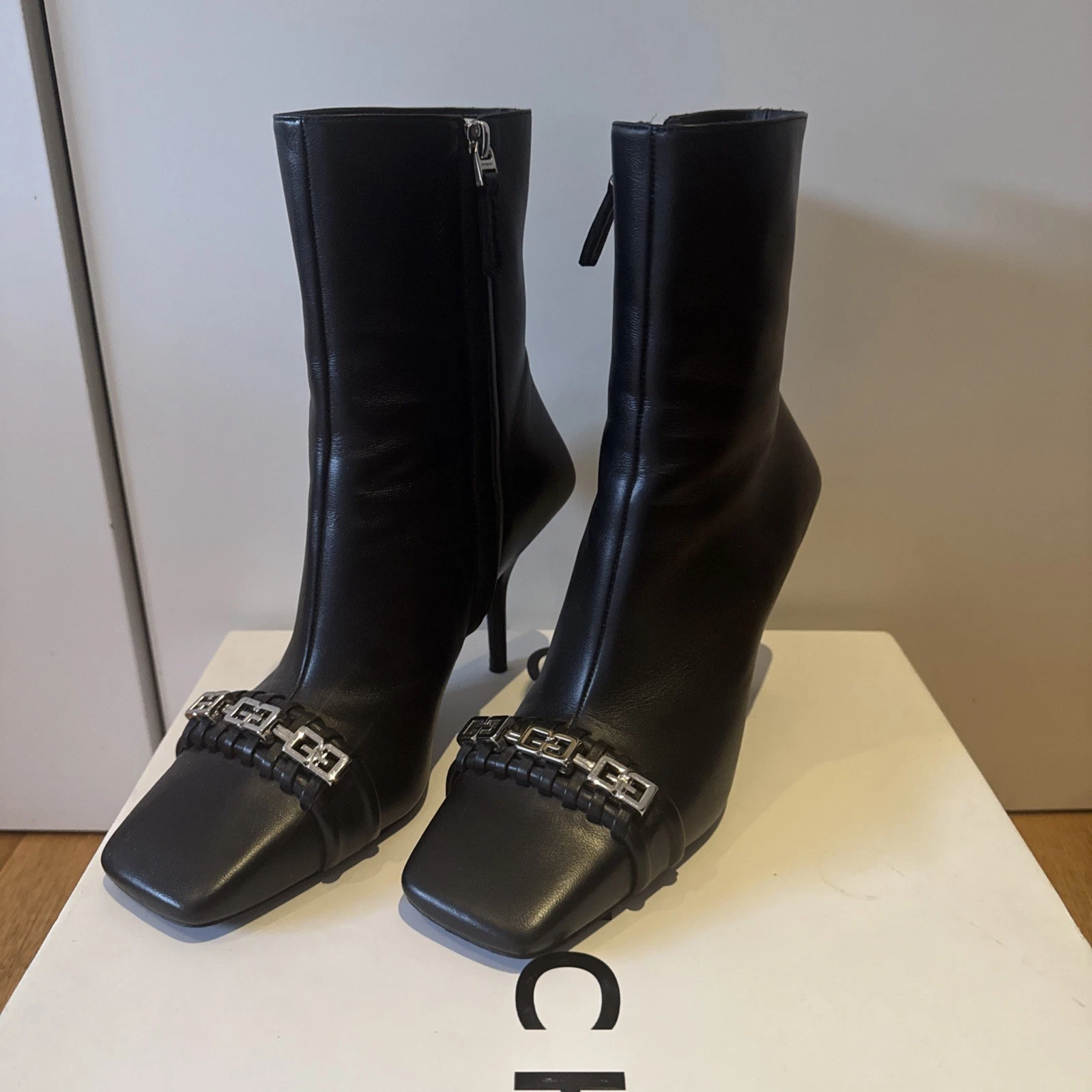 Givenchy — Givenchy G Woven Ankle Boots size 5UK 38 90mm Worn Once