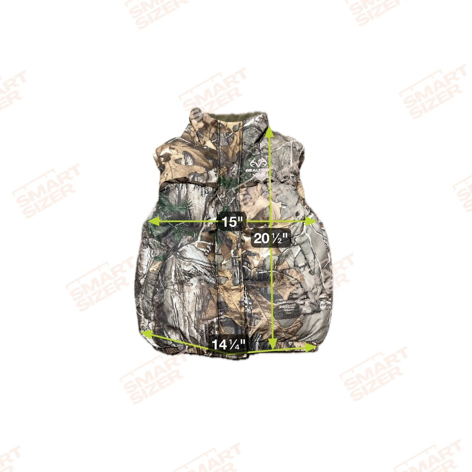 RealTree Camouflage Puffer Vest Girls Size Small (6-7) hunting camo - Image 3 of 4