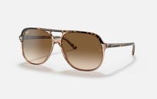 Ray-Ban BILL RB2198 60mm Pilot Sunglasses Havana Brown Gradient Lens Unisex