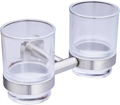 Toothbrush Holder Double Holder Transparent Rinsing Cup Tumbler Brushed, G1005C