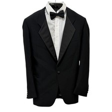 Giorgio Armani MANI Tuxedo Blazer Jacket 44L Black Peak Lapel