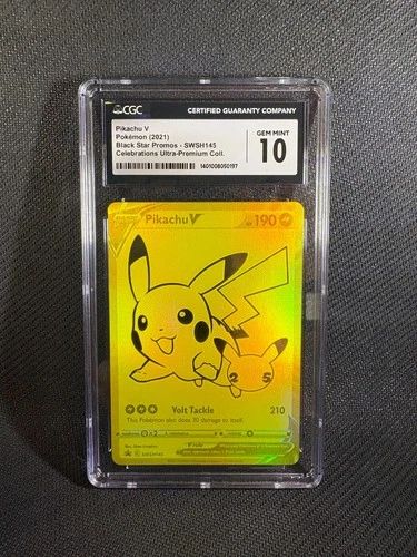 2021 Pikachu V SWSH 145 Celebrations UPC  Ultra Premium Collection CGC 10