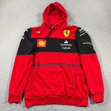 Ferrari Formula 1 Racing Hoodie Mens Medium F1 Pullover Puma Scuderia Shell CEVA