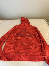 Adidas Youth XL 18-20 Polyester Hoodie Shades Of Neon Orange