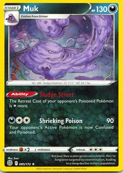 Muk 085/172 Pokemon Rare NM Pokemon TCG